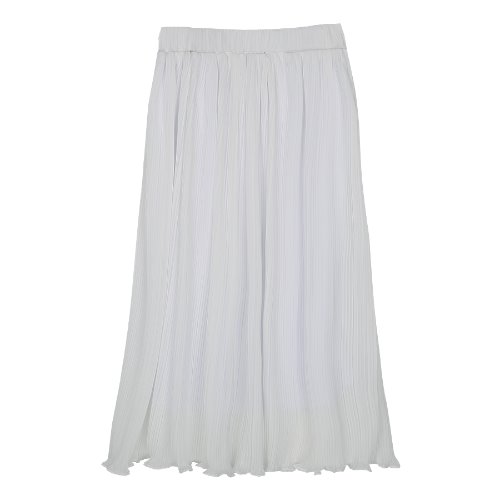 iuw253 fleats long skirt (white)