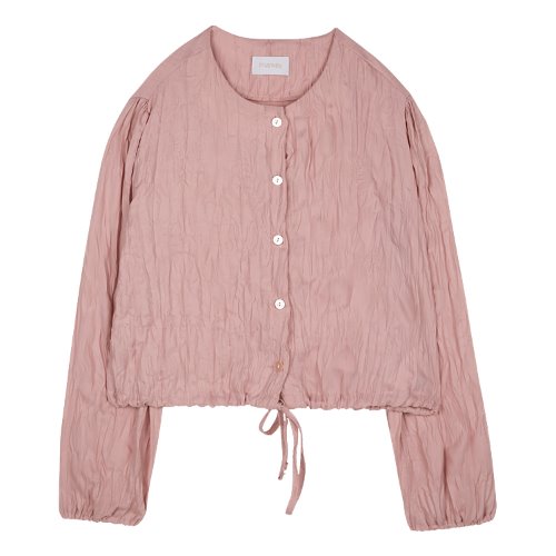 iuw472 wrinkle cropped blouse (pink)