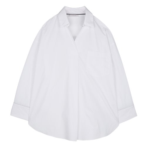 iuw491 cuffs line blouse (white)