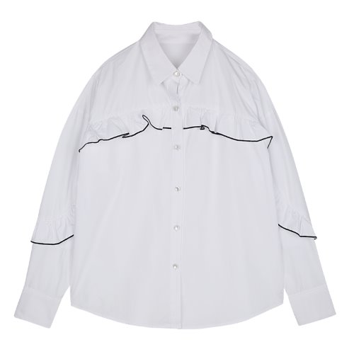 iuw483 frill blouse (white)