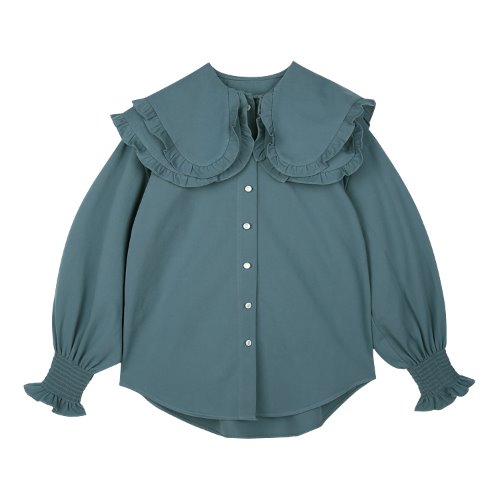iuw555 wide sailor collar blouse (skyblue)