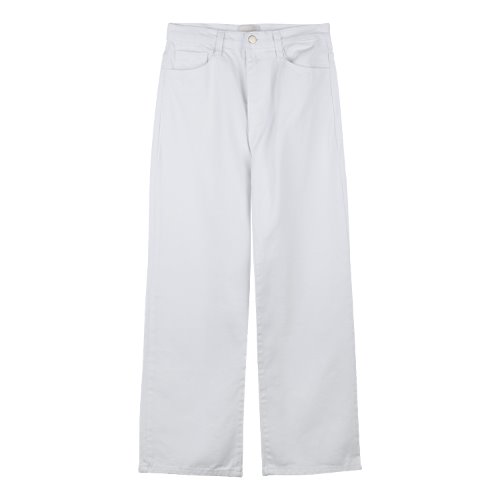 iuw606 pure wide cotton pants (white)