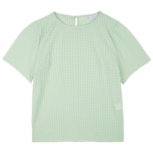 iuw745 embo half sleeve blouse (mint)
