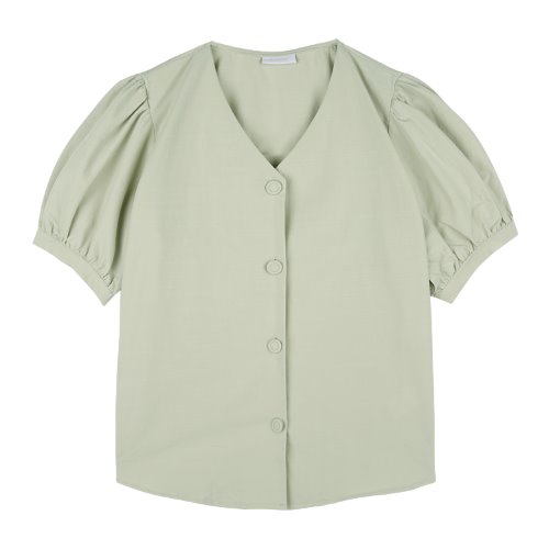iuw749 puff sleeve half shirts (mint)