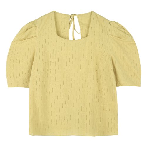 iuw757 punching puff blouse (mustard)