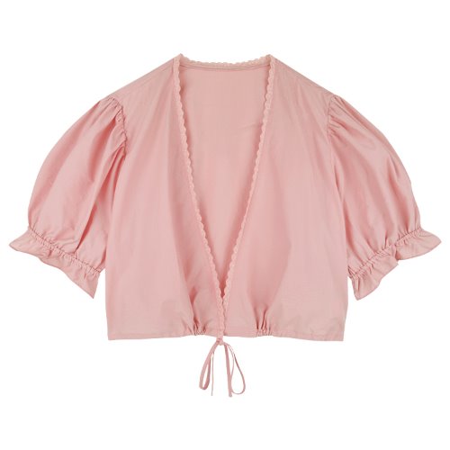 iuw755 wrap two way blouse (pink)