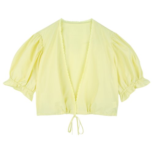 iuw756 wrap two way blouse (yellow)