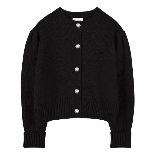 iuw881 point button wool knit (black)