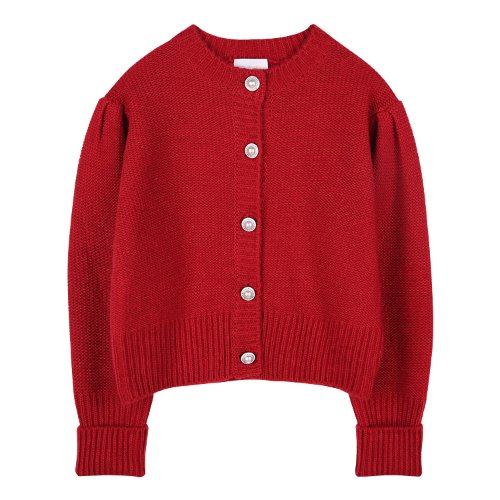 iuw880 point button wool knit (red)