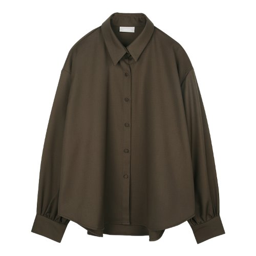iuw848 modern loose fit shirts (brown)