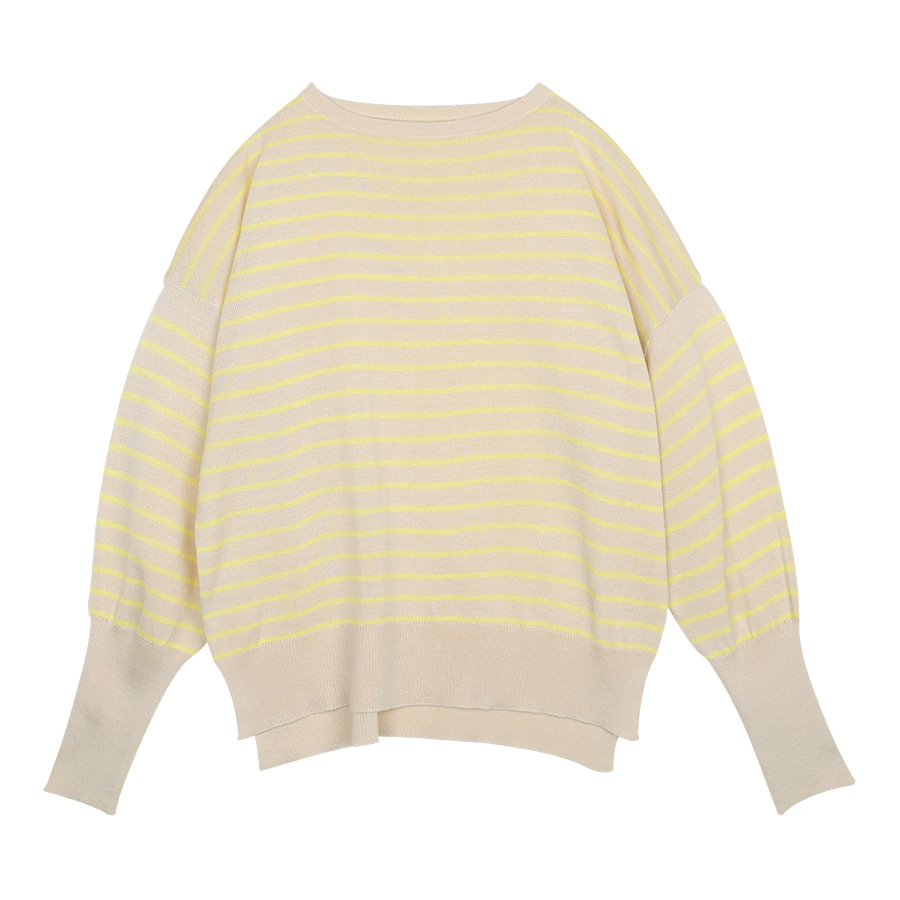 iuw0054 striped pattern knit (yellow)