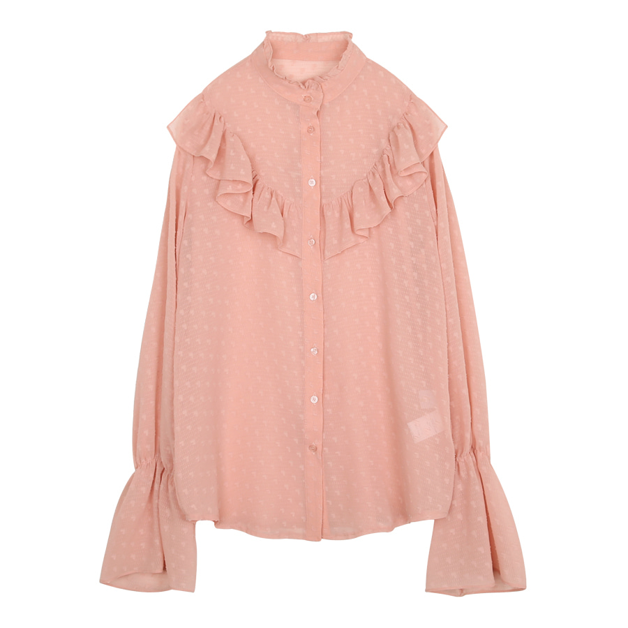 iuw0056 heart chiffon blouse (pink)