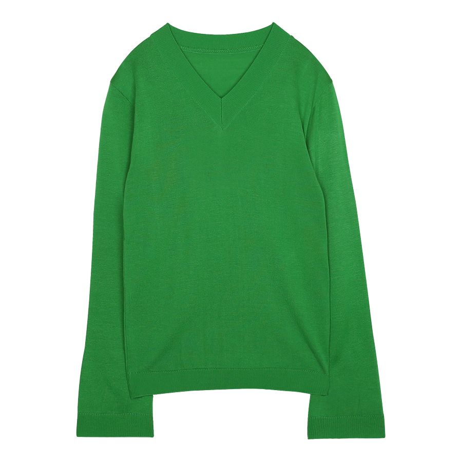 iuw0065 v-neck knit (green)