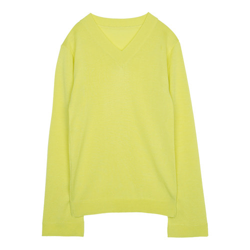 iuw0067 v-neck knit (yellow)