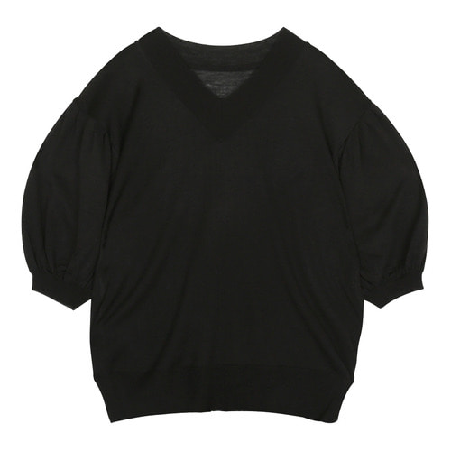 iuw0091 V-neck knit (black)