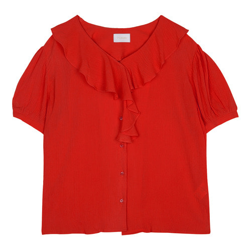 iuw0099 big-frill blouse (red)