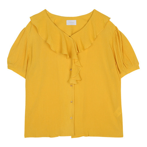 iuw0100 big-frill blouse (yellow)