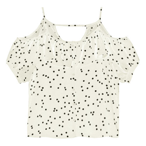 iuw0102 dot blouse (ivory)