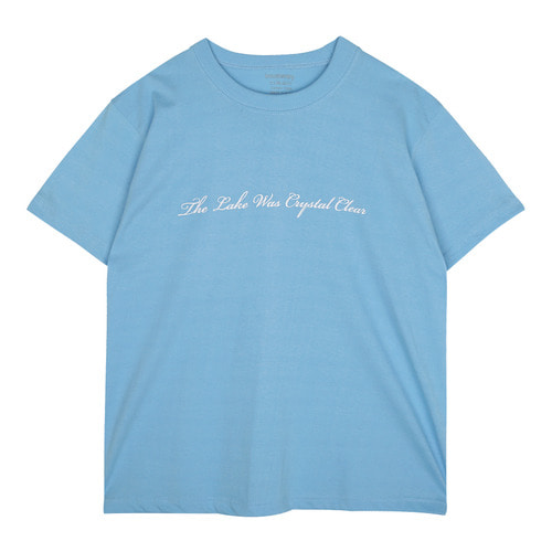 iuw131 basic lettering T-shirts (blue)