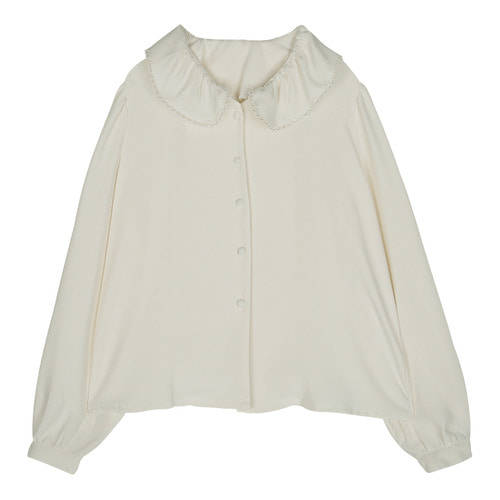 iuw174 laced collar blouse (ivory)