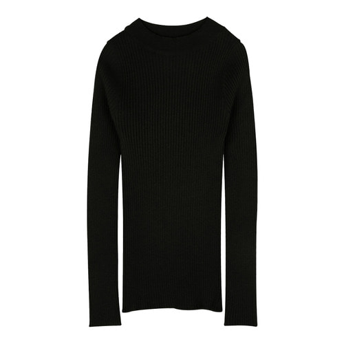 iuw154 corduroy slim fit knit (black)