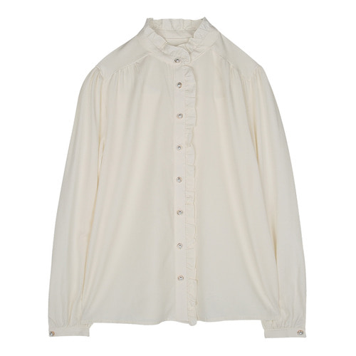 iuw181 pearl-button lace blouse (ivory)