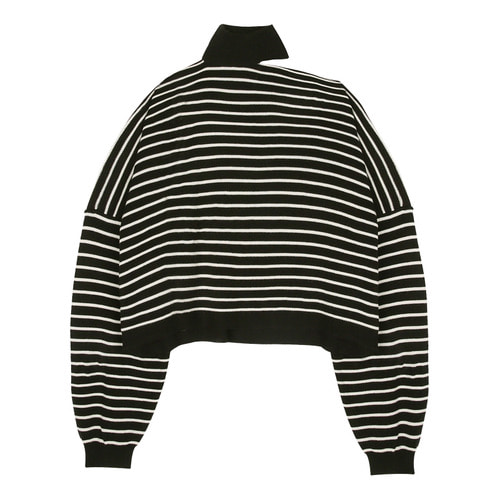 iuw162 opened-shoulder striped knit (stripe)