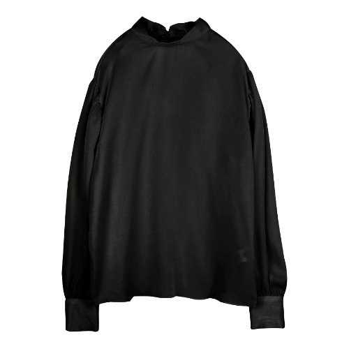 iuw234 reversible ribbon blouse (black)