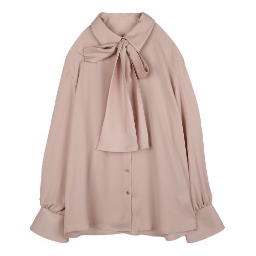 iuw238 ribbon silk blouse (pink)