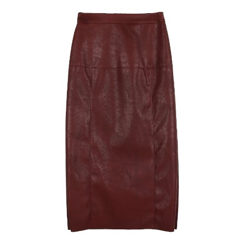 iuw201 leather skirt (red)