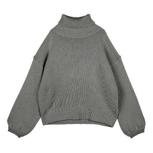 iuw214 puff turtleneck knit (grey)