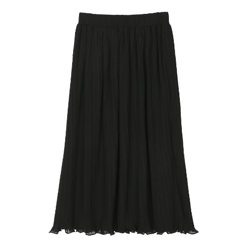 iuw252 fleats long skirt (black)
