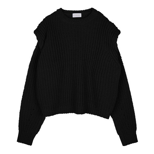 iuw271 shoulder-pad knit (black)