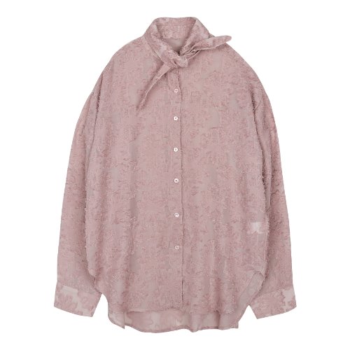 iuw302 ribbon-collar lace blouse (pink)