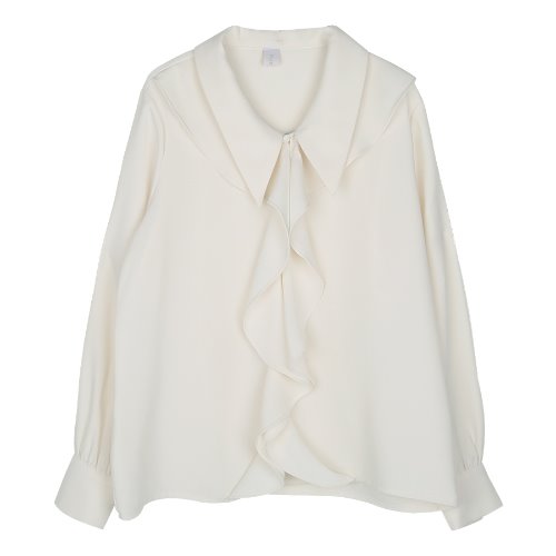 iuw298 collar ruffle blouse (ivory)