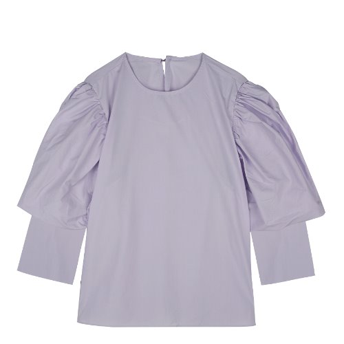 iuw340 Sleeve-balloon blouse (purple)