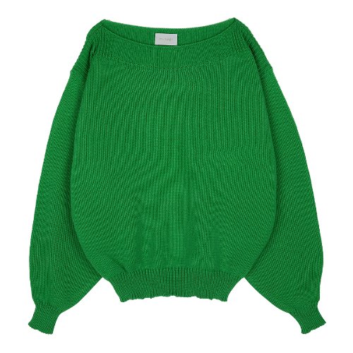 iuw332 Boat neck knit (green)