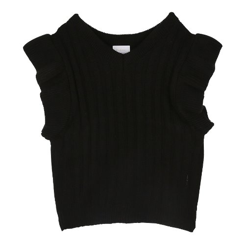 iuw328 Knit vest (black)