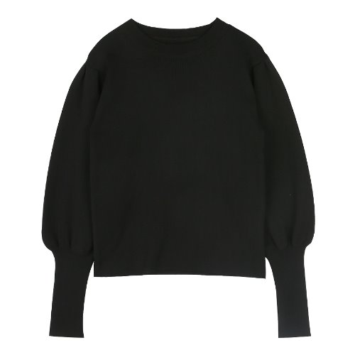 iuw330 Purf sleeve knit (black)