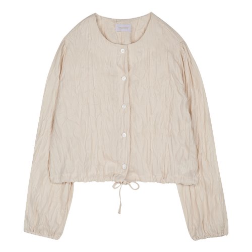 iuw471 wrinkle cropped blouse (ivory)