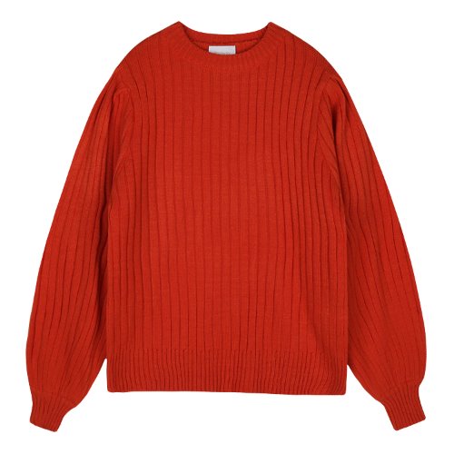 iuw462 puff knit (orange)