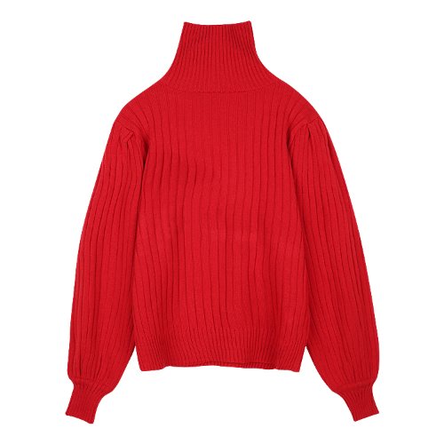 iuw522 puff pola knit (red)