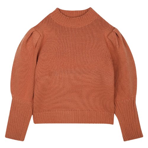 iuw546 puff long sleeve knit (orange)