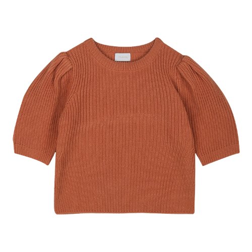 iuw552 half shirring sleeve knit (orange)