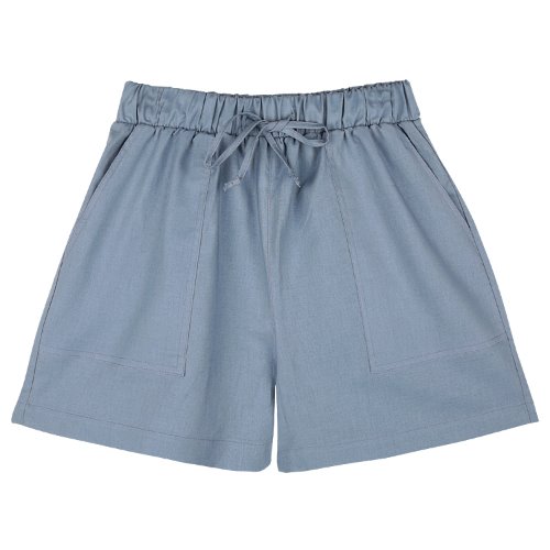 iuw779 linen banding shorts (skyblue)