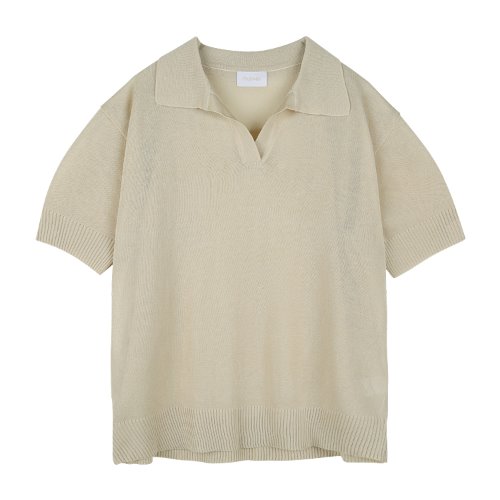 iuw723 loosefit collar knit (beige)