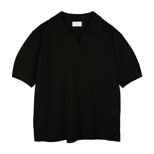 iuw722 loosefit collar knit (black)