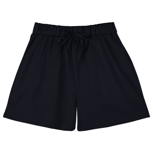 iuw780 linen banding shorts (navy)