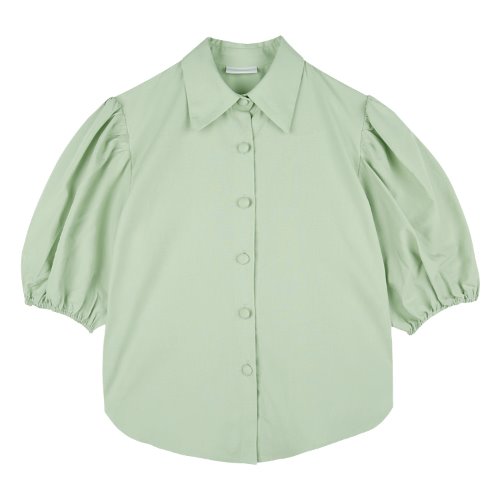 iuw747 linen banding sleeve shirts (mint)