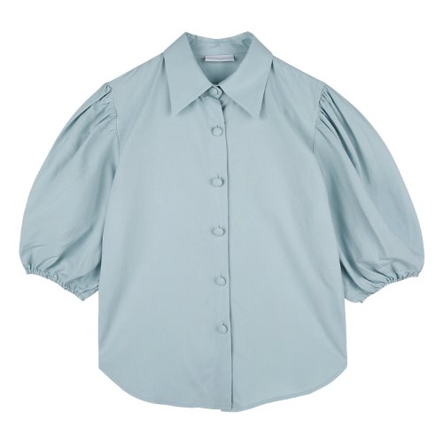 iuw746 linen banding sleeve shirts (skyblue)